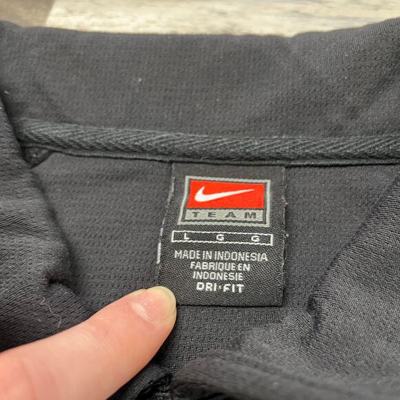 Vintage Nike Team Black Purdue University L‎ Long Sleeve Dri-Fit Polo Shirt - Picture 3 of 9